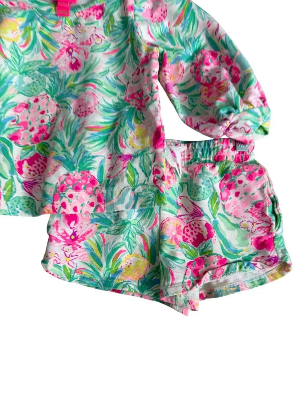 LILLY PULITZER Girls Pineapple Print Multicolor Set Size Small (4/5)